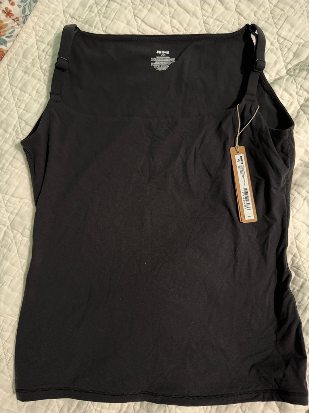 SKIMS Black Adjustable-Strap Camisole